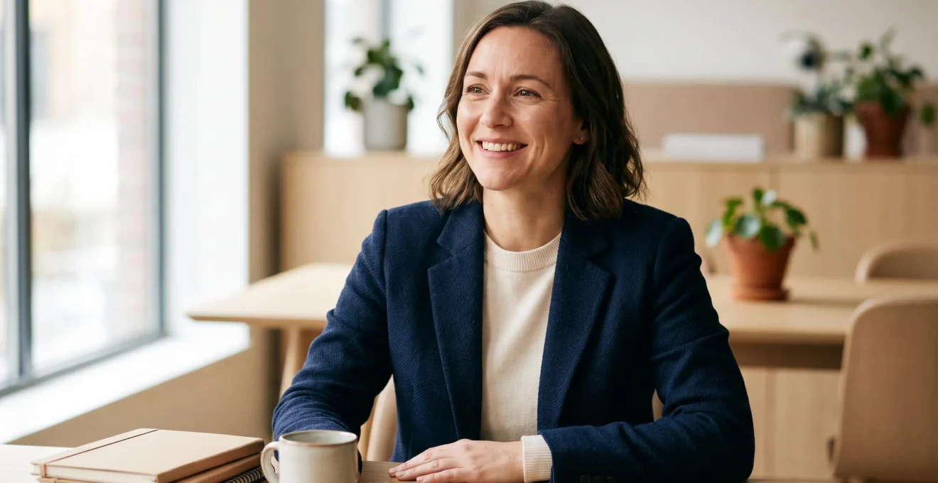 Salarié souriant et détendu à son bureau, illustrant le bien-être apporté par une bonne couverture santé en entreprise