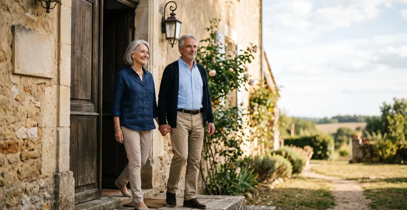 Illustration symbolisant la transition d'une couverture santé collective vers une mutuelle individuelle senior après le départ à la retraite